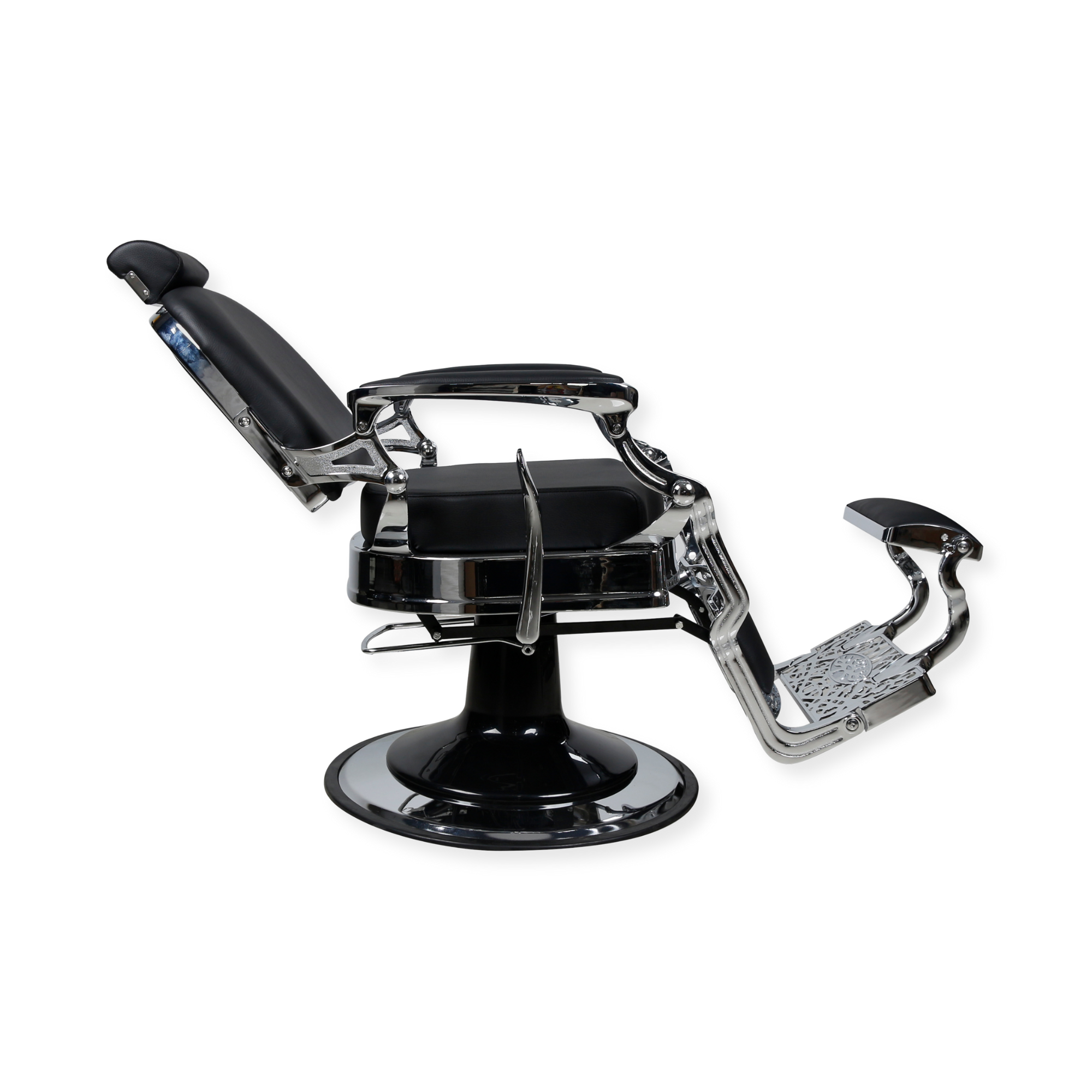 Master Barber Chair Silver Black