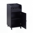 Salon Trolley with Power Outlet - London - Black