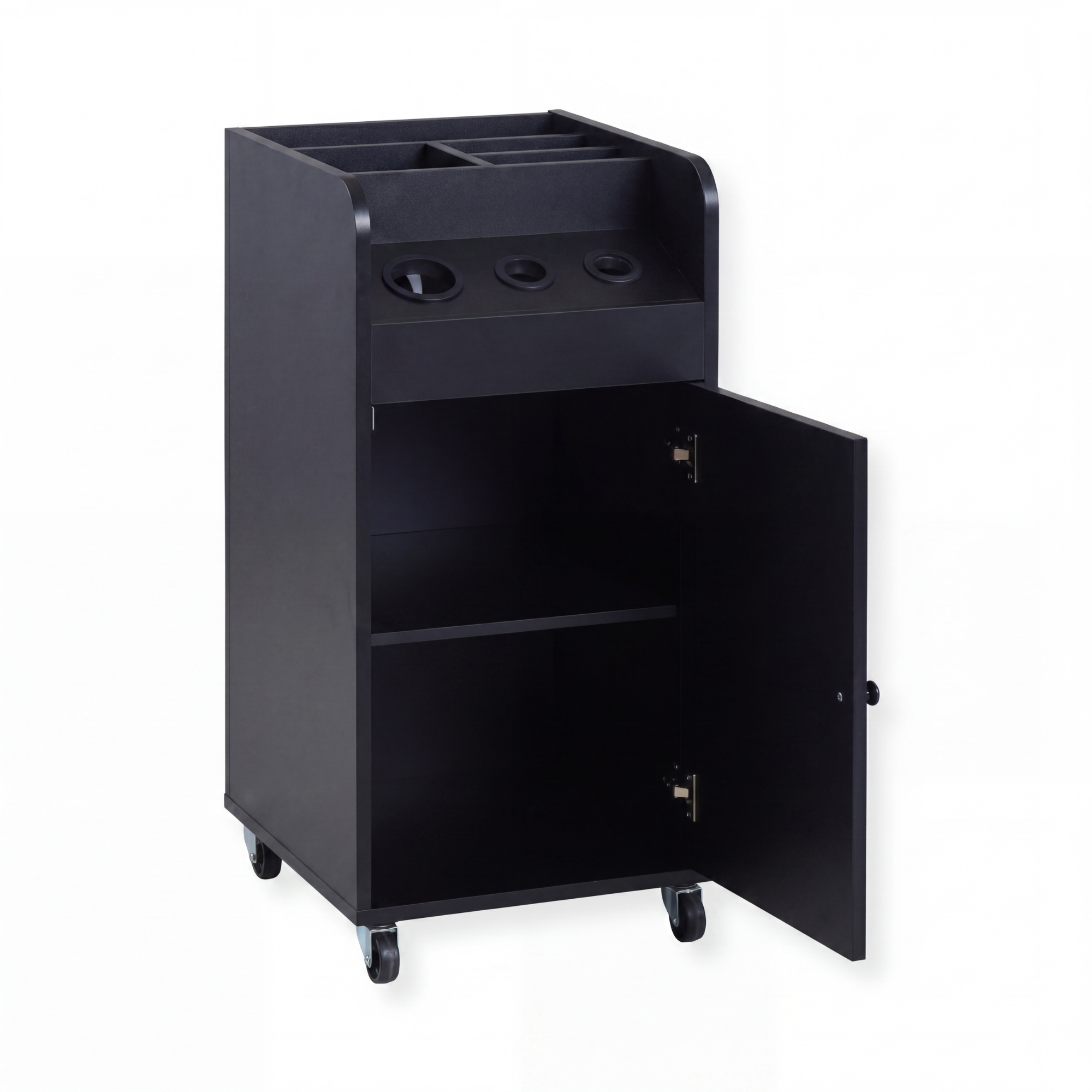 Salon Trolley with Power Outlet - London - Black