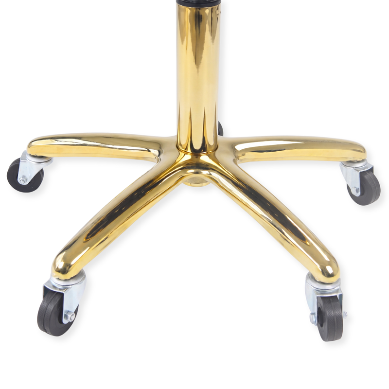 Barber Saddle Stool Gold/Black