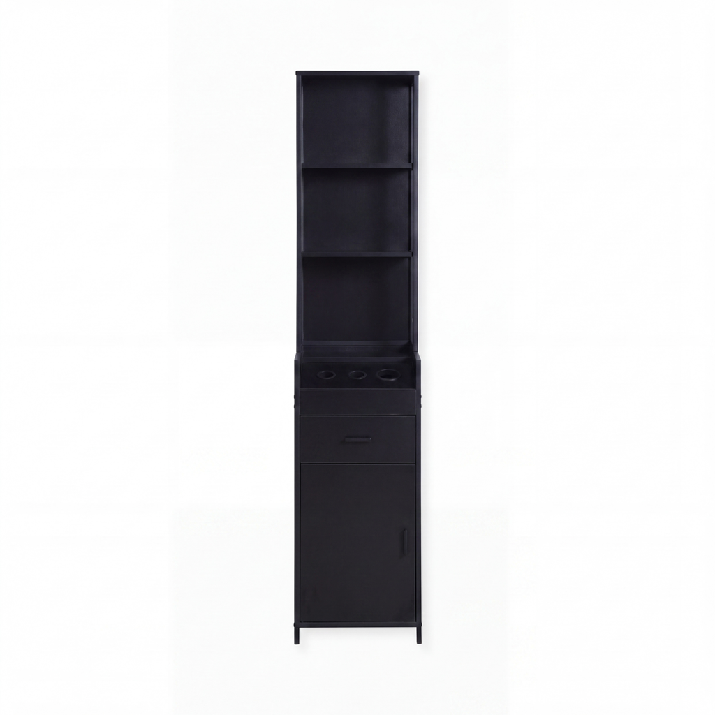 Narrow Display Cabinet  - London - Black