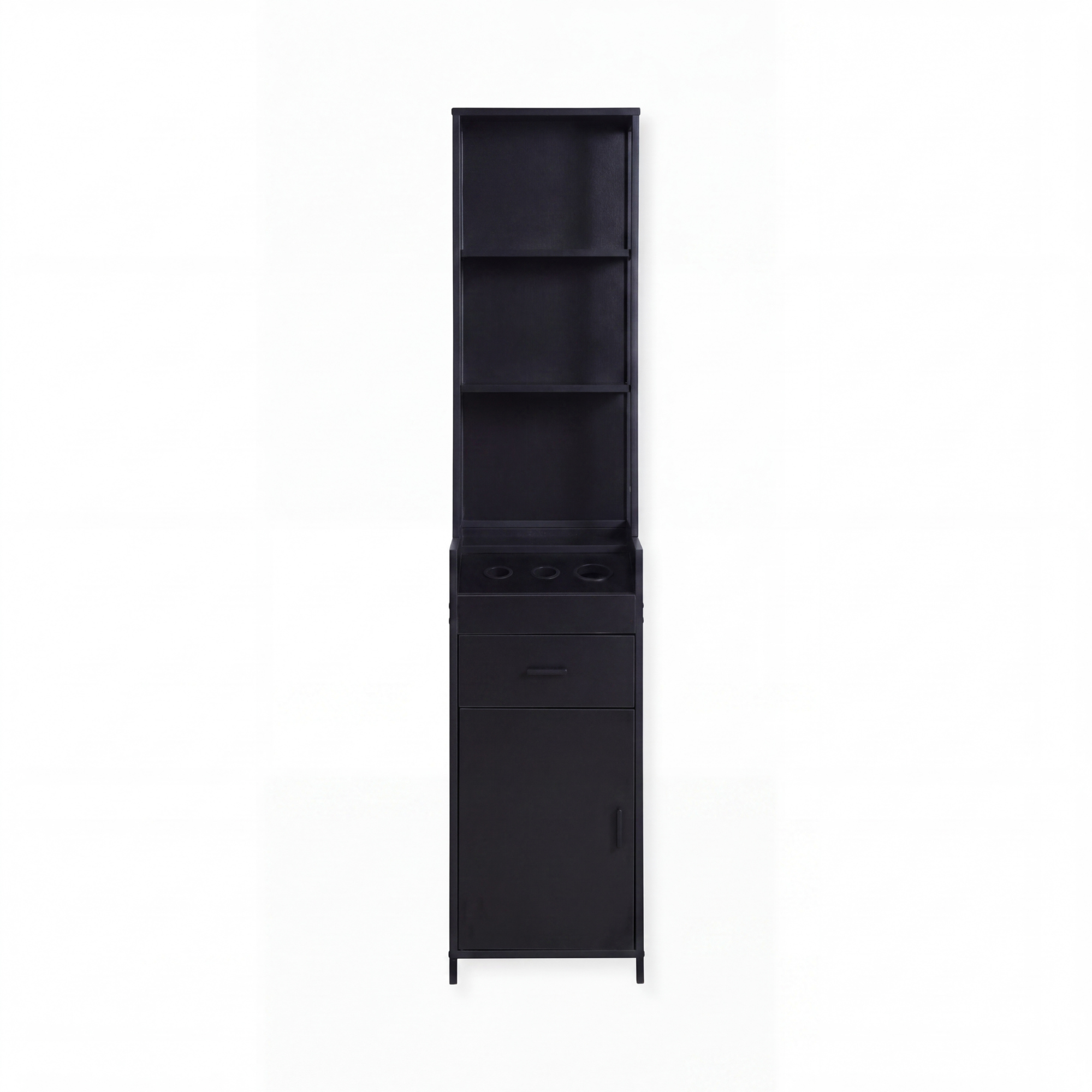 Narrow Display Cabinet  - London - Black