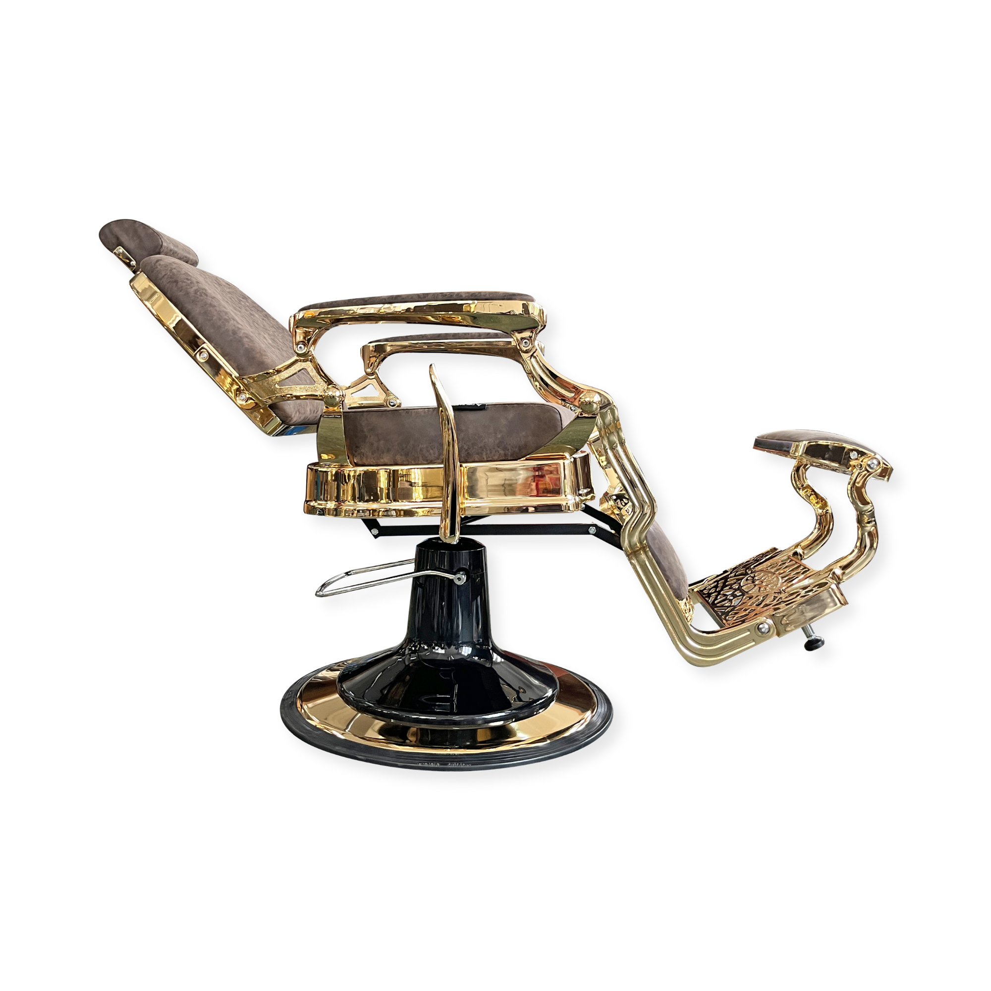 Master Barber Chair Gold Brown