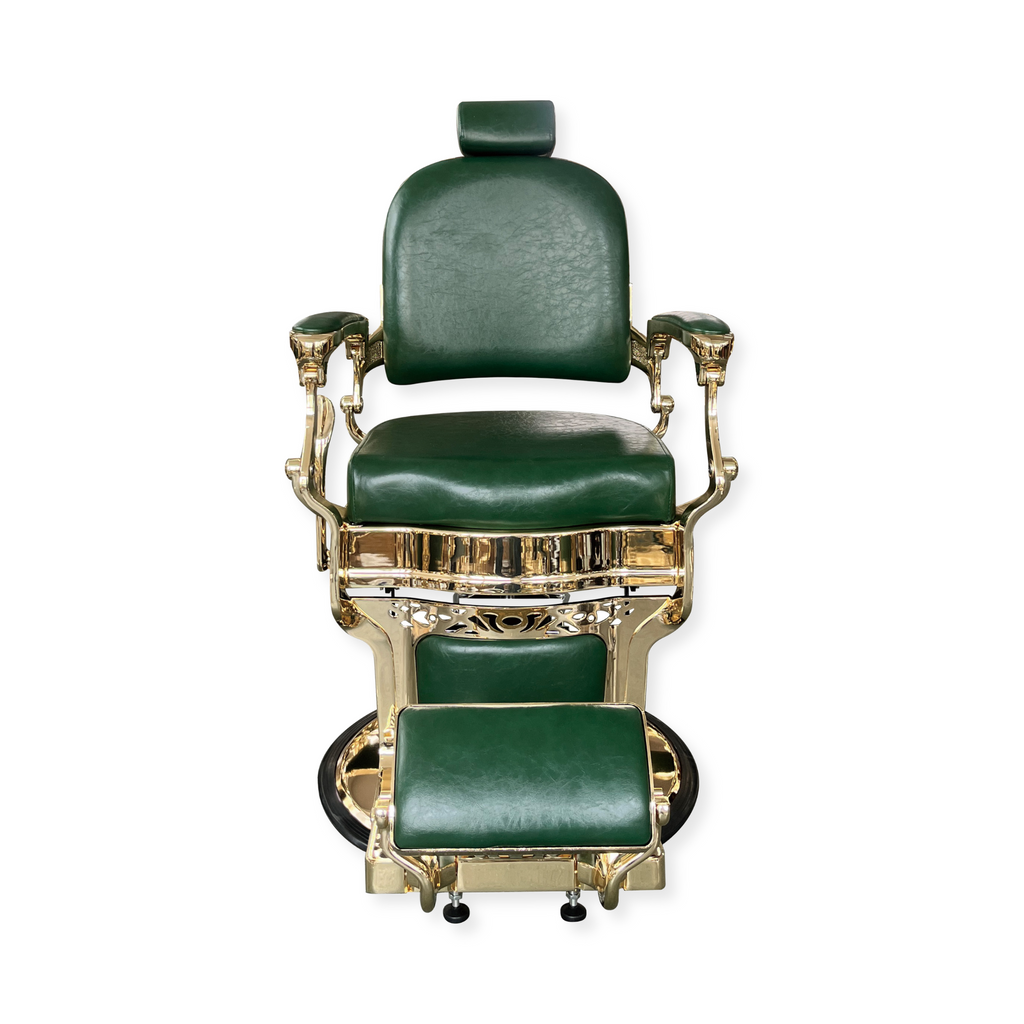 Master Barber Chair Gold Green
