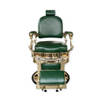 Master Barber Chair Gold Green