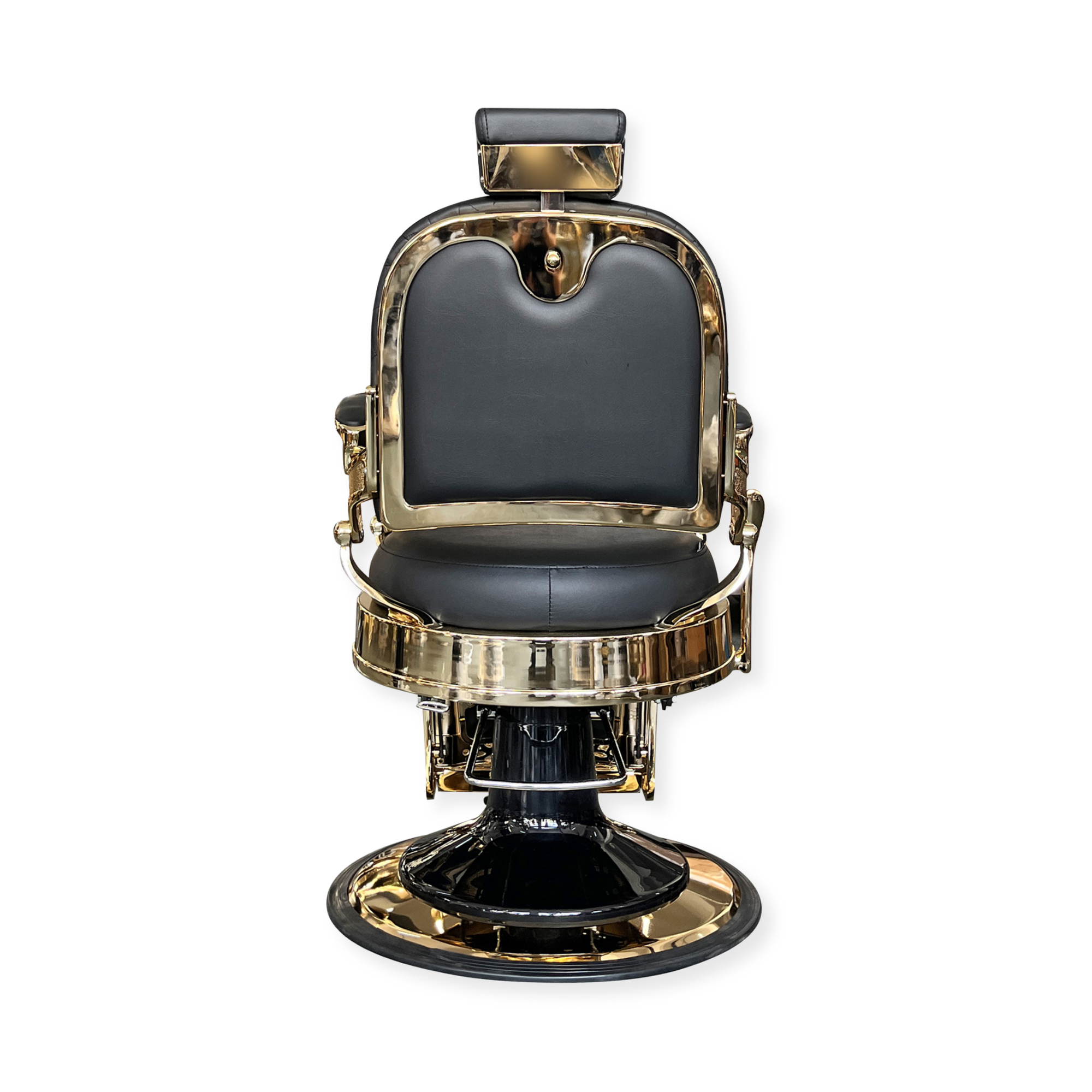 Master Barber Chair Gold Black Round