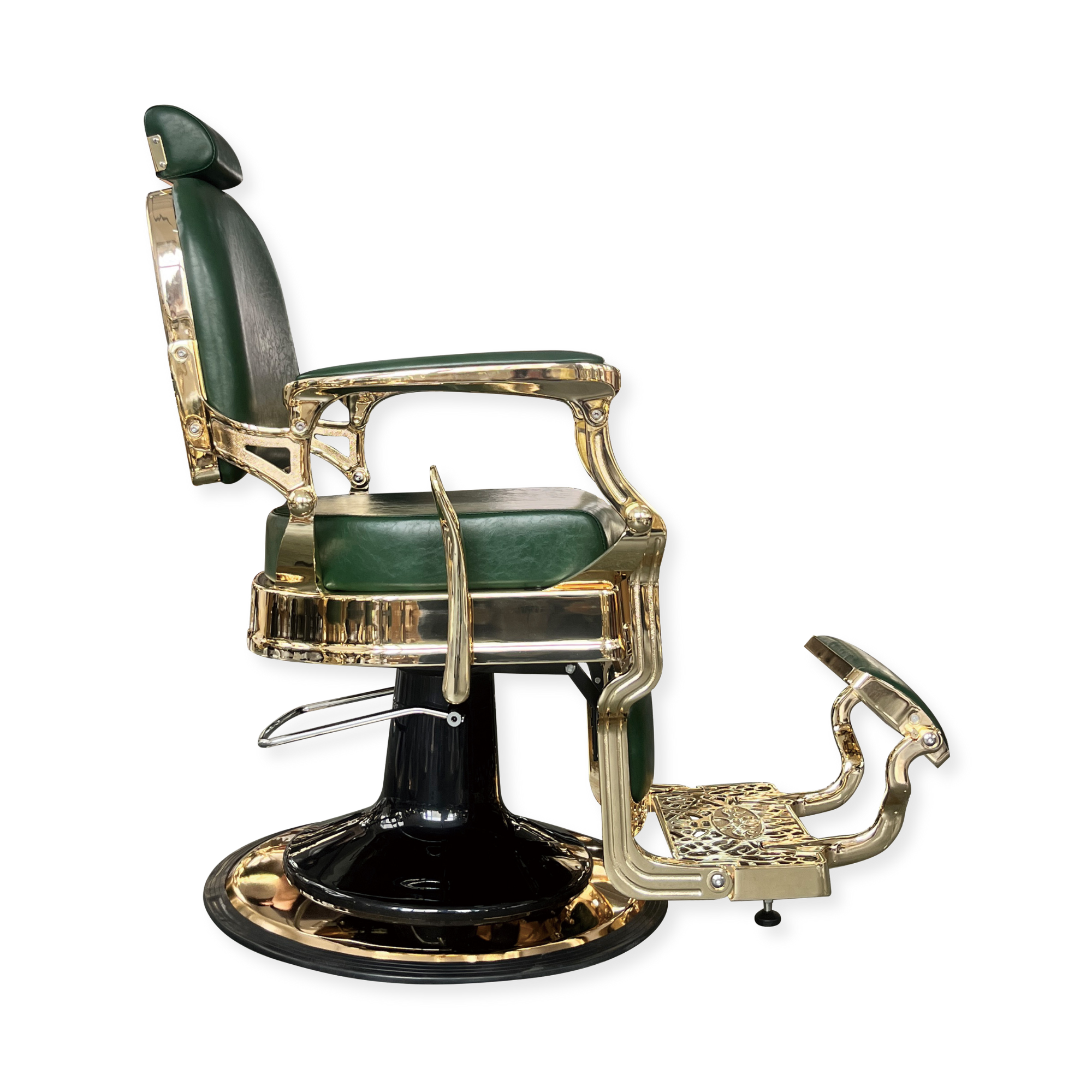 Master Barber Chair Gold Green
