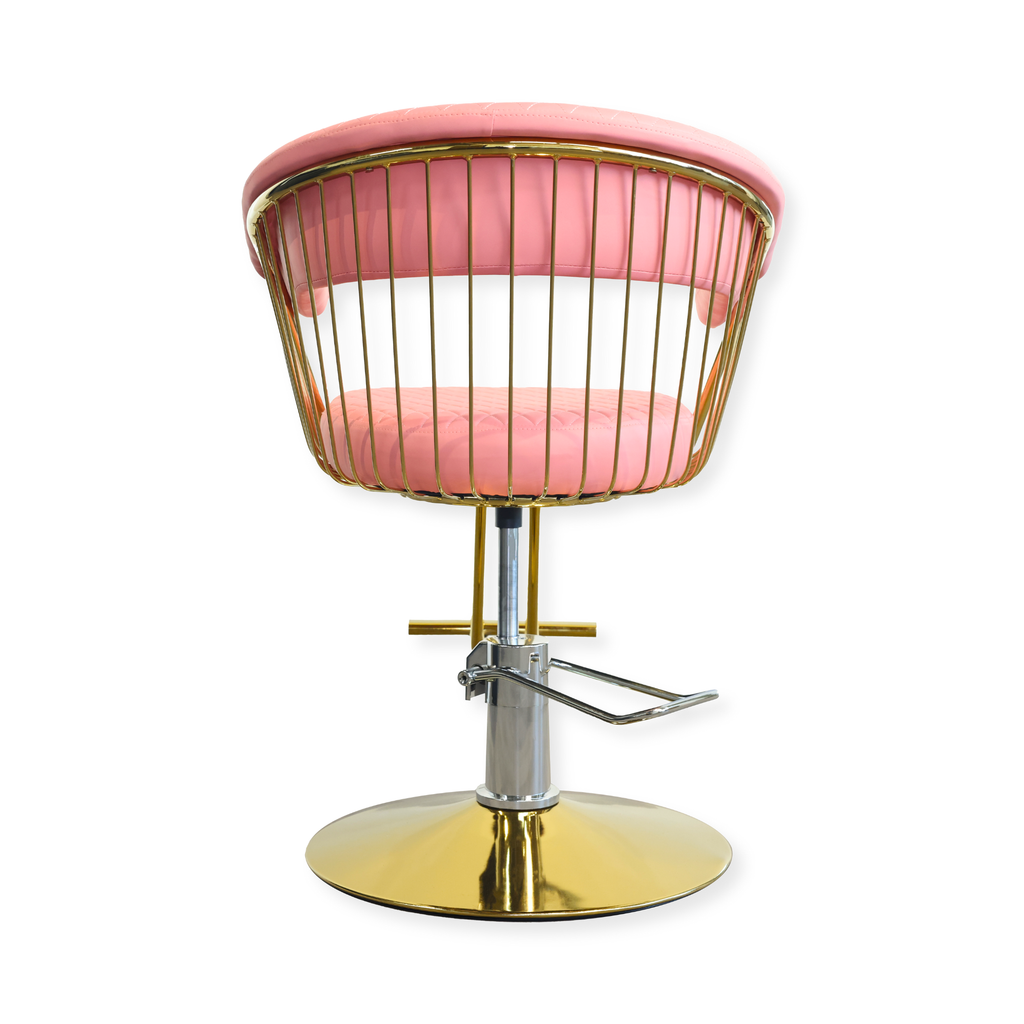 Salon Chair - Luxe - Gold/Pink