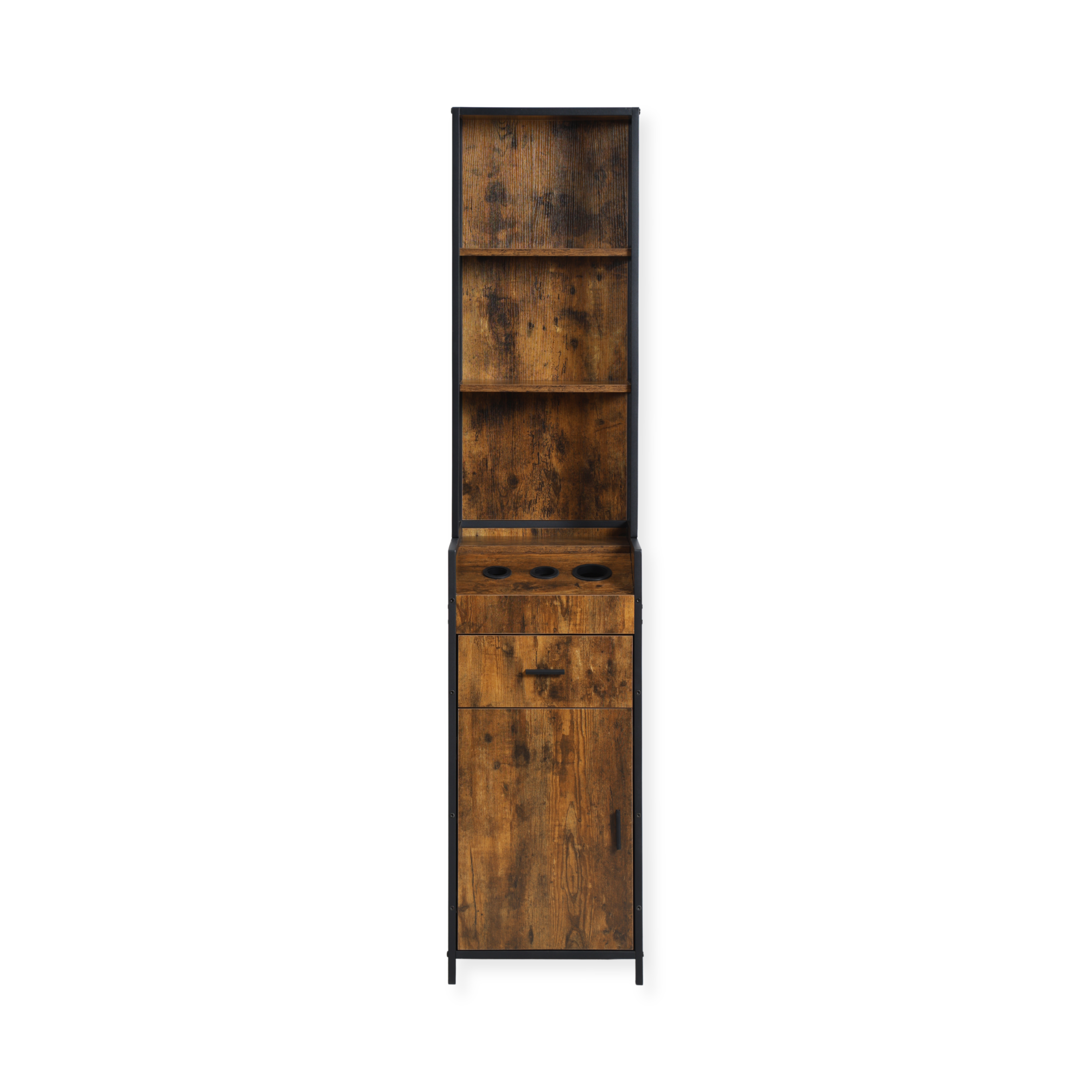 Narrow Display Cabinet - London - Brown