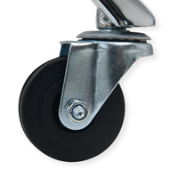 Barber Saddle Stool Silver/Black