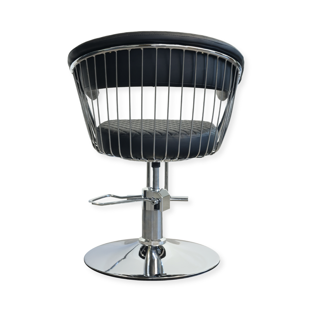Salon Chair - Luxe - Silver/Black