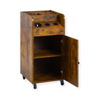 Salon Trolley with Power Outlet - London - Brown