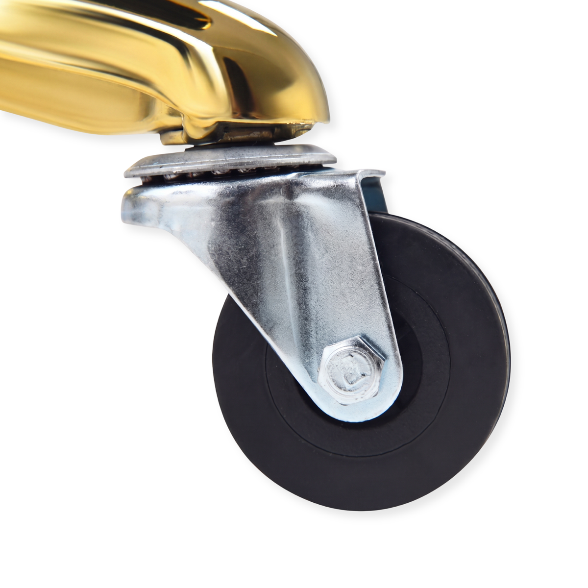 Barber Saddle Stool Gold/Black