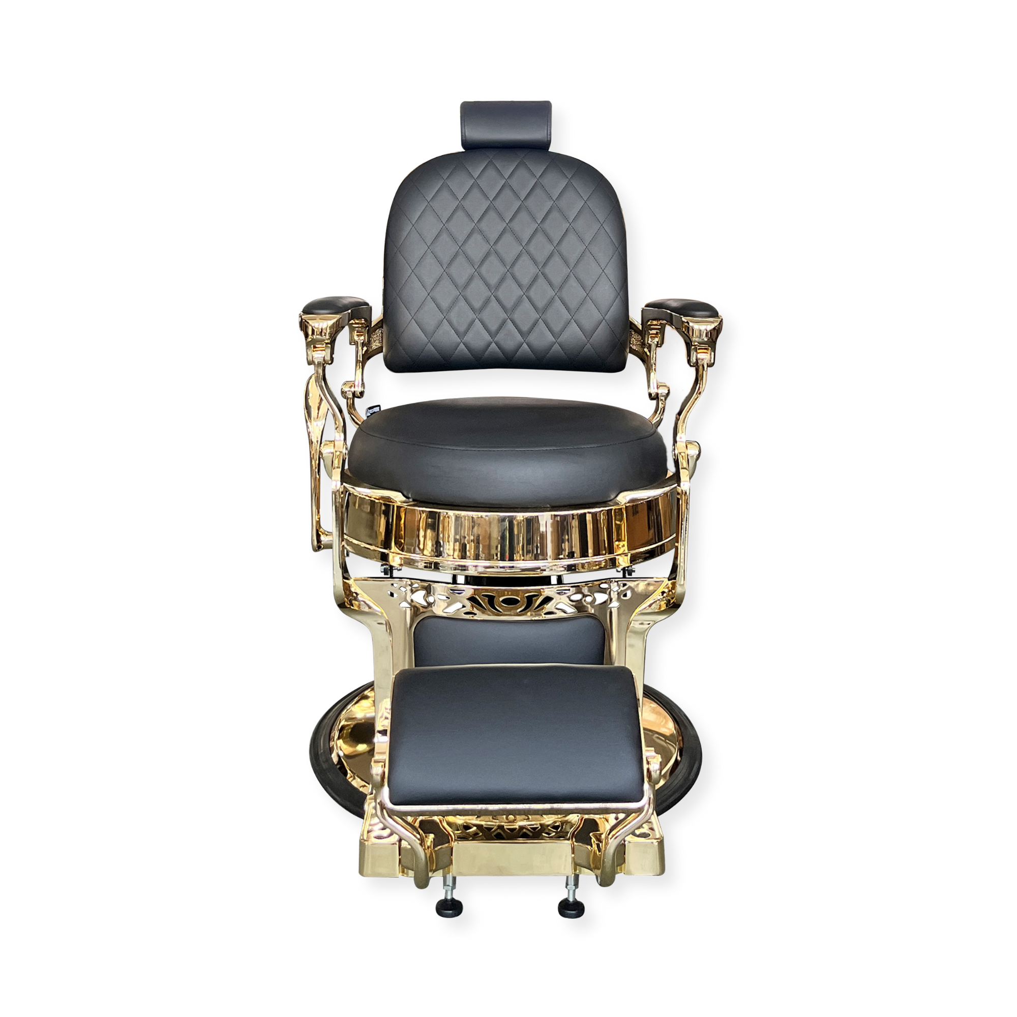 Master Barber Chair Gold Black Round