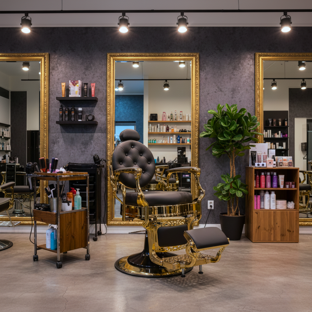 Barberchair Senior - Gold/Black