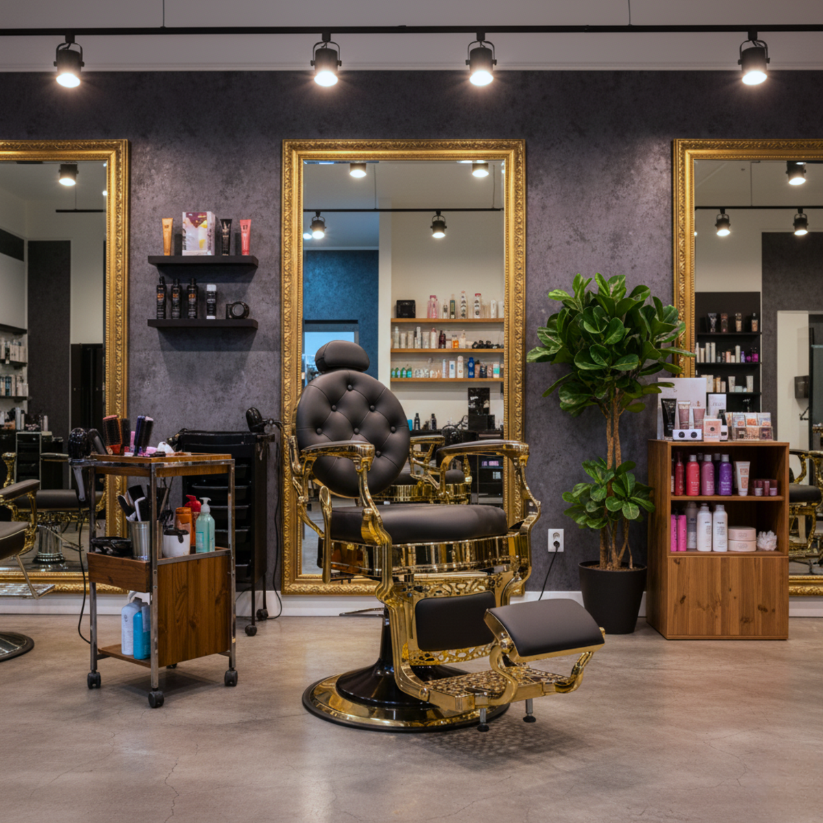 Barber Chair Senior - Gold/Black