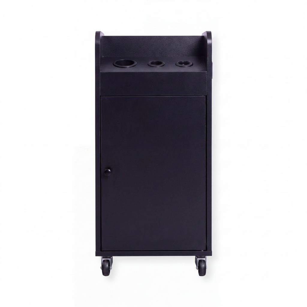 Salon Trolley with Power Outlet - London - Black