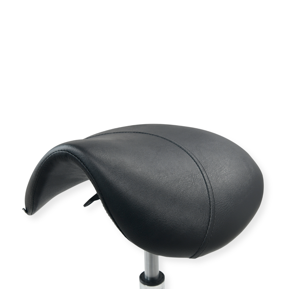 Barber Saddle Stool Silver/Black