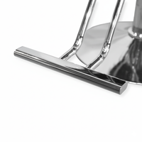 Salon Chair Luxe - Silver/Pink