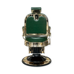 Master Barber Chair Gold Green