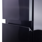 Metal Barbershop Side Table with 3 Drawers - Lira - Black