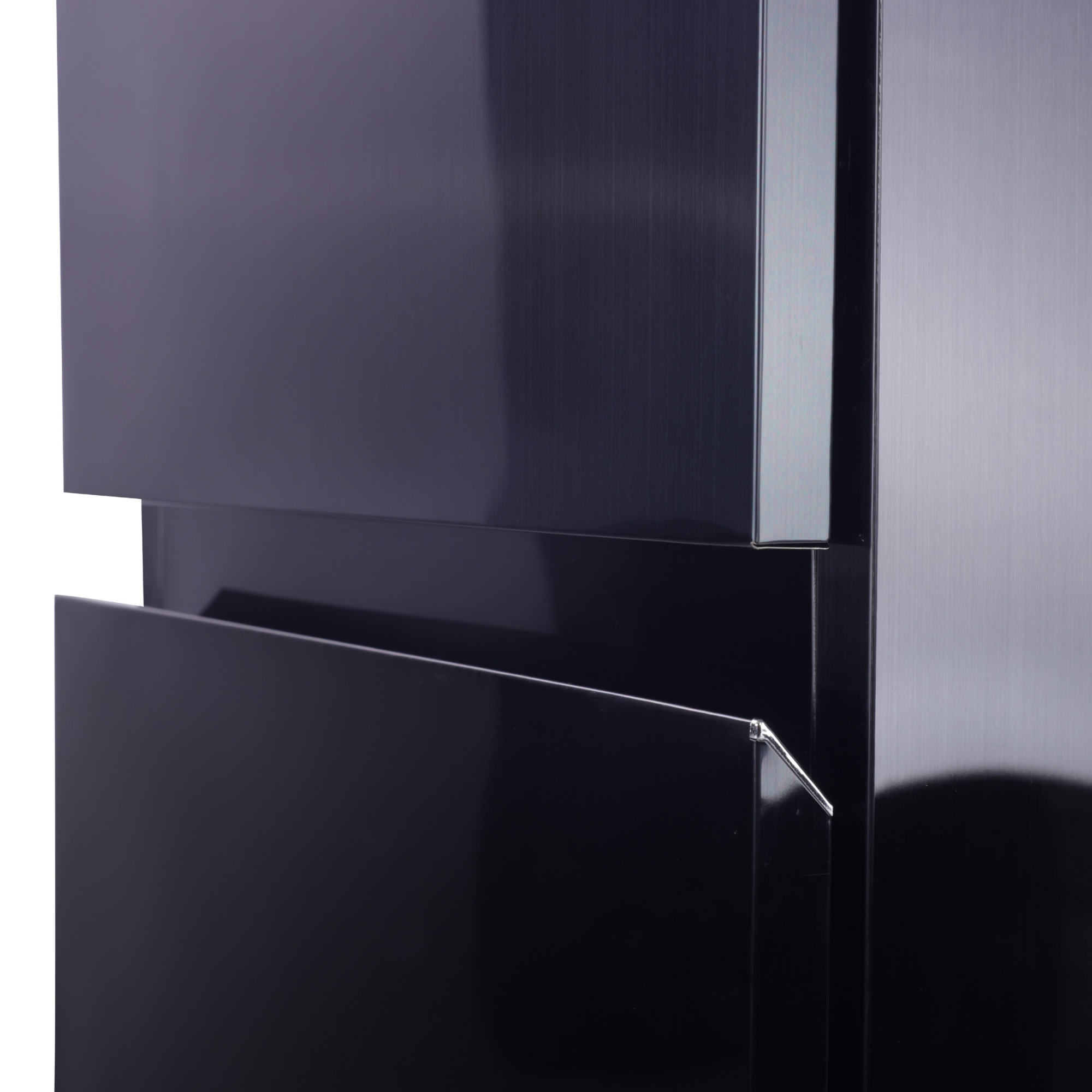 Metal Barbershop Side Table with 3 Drawers - Lira - Black