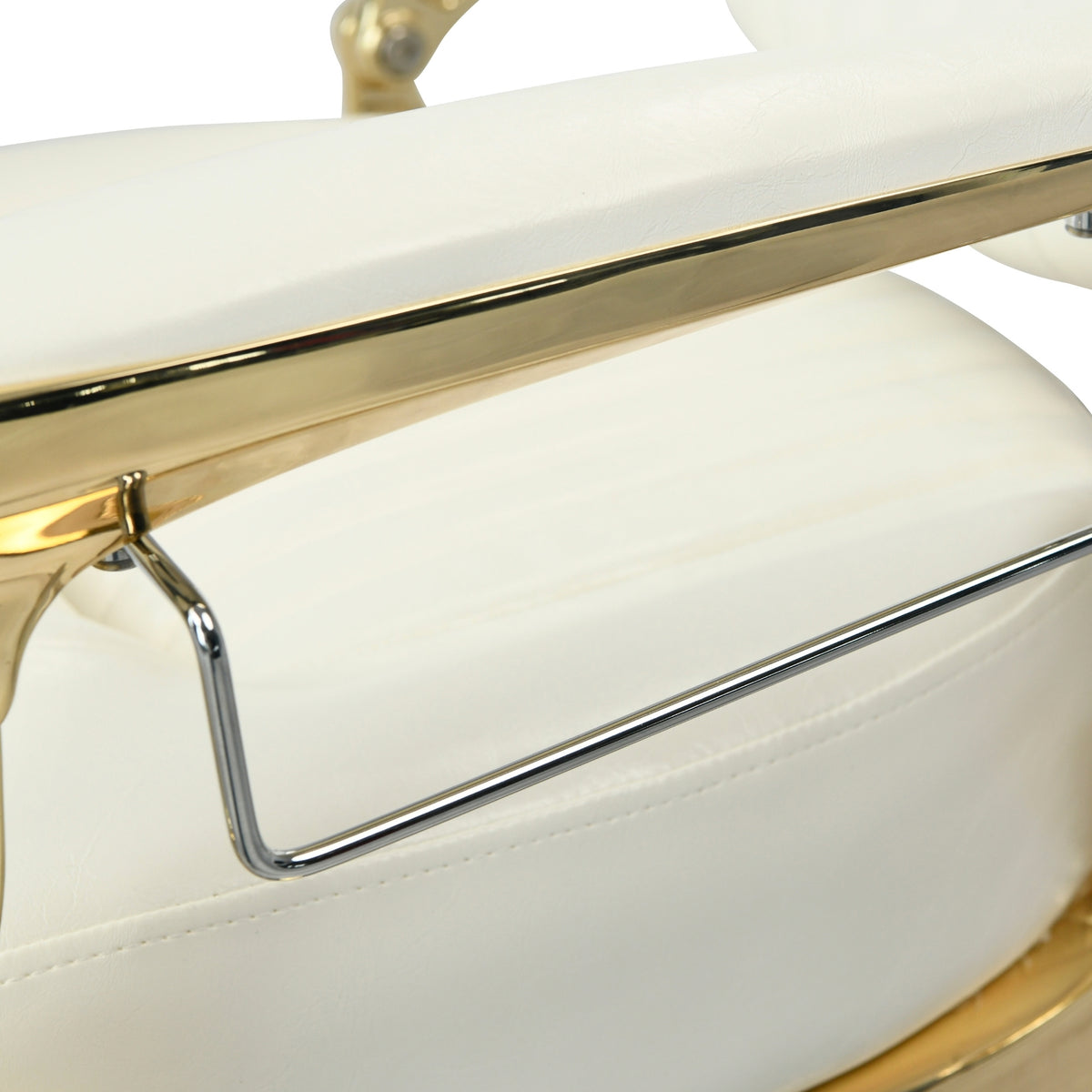 DeltaPro - Barber Chair - DBC006 - Monarch - White/Gold