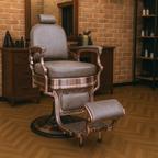Master Barber Chair Rose Bronze Brown