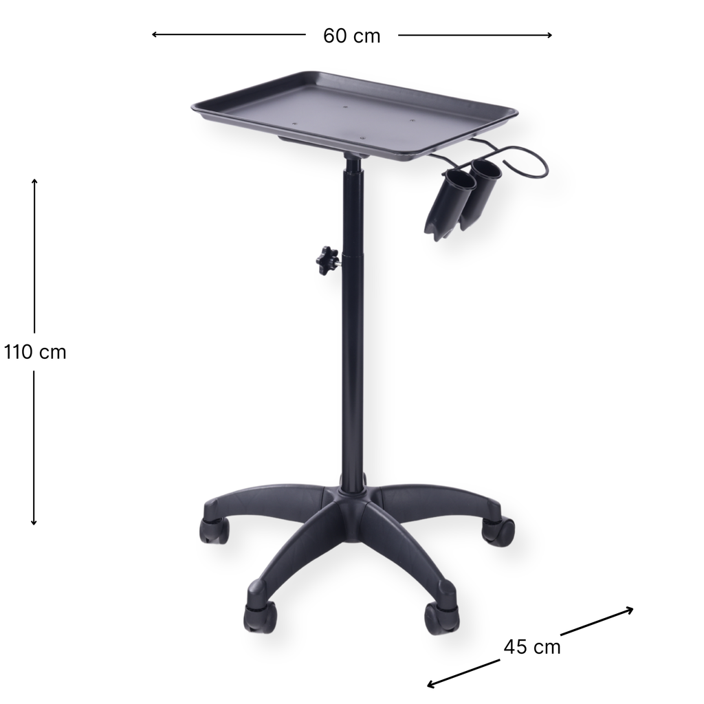 DeltaPro -  Salon Tray on Wheels - Black