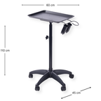 DeltaPro -  Salon Tray on Wheels - Black