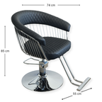 Salon Chair - Luxe - Silver/Black