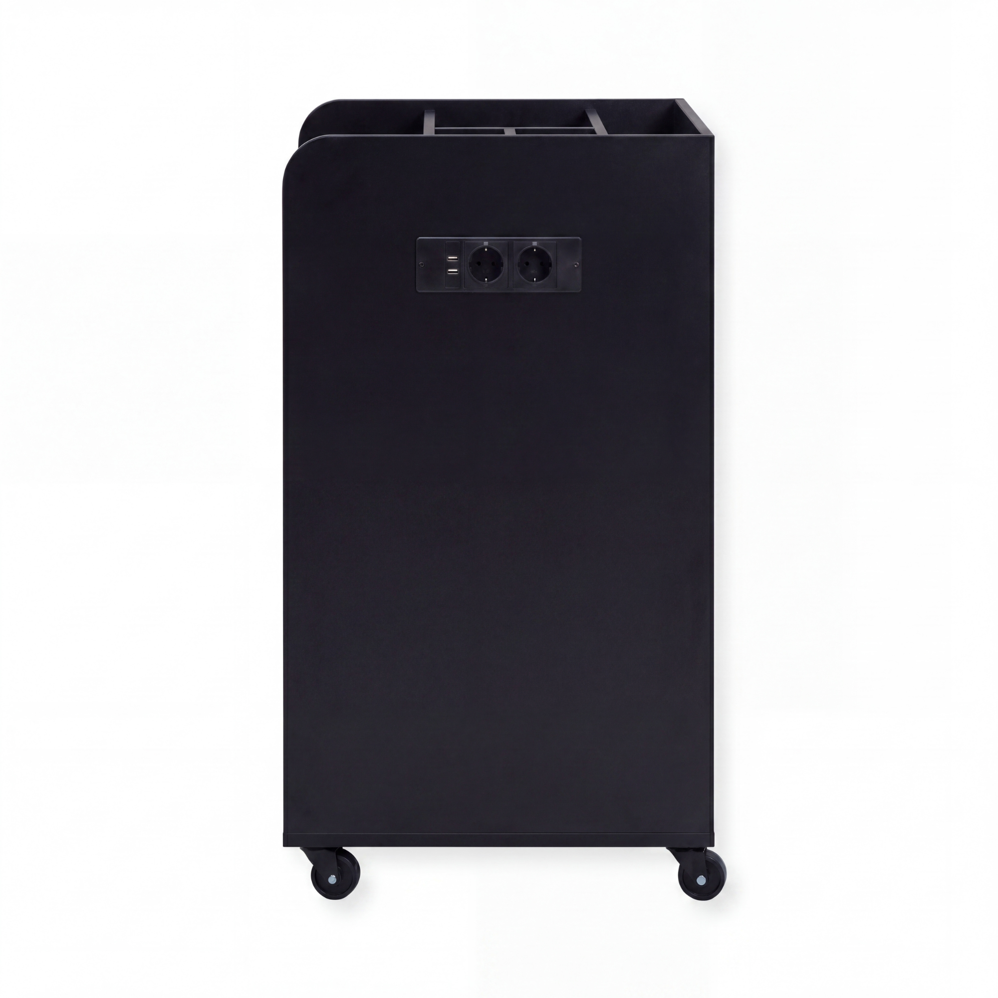 Salon Trolley with Power Outlet - London - Black