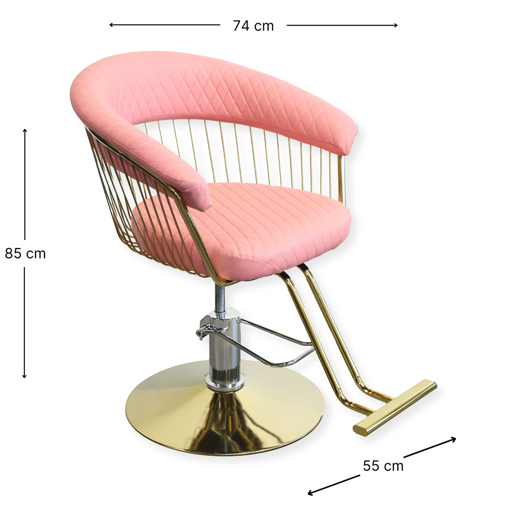 Salon Chair - Luxe - Gold/Pink