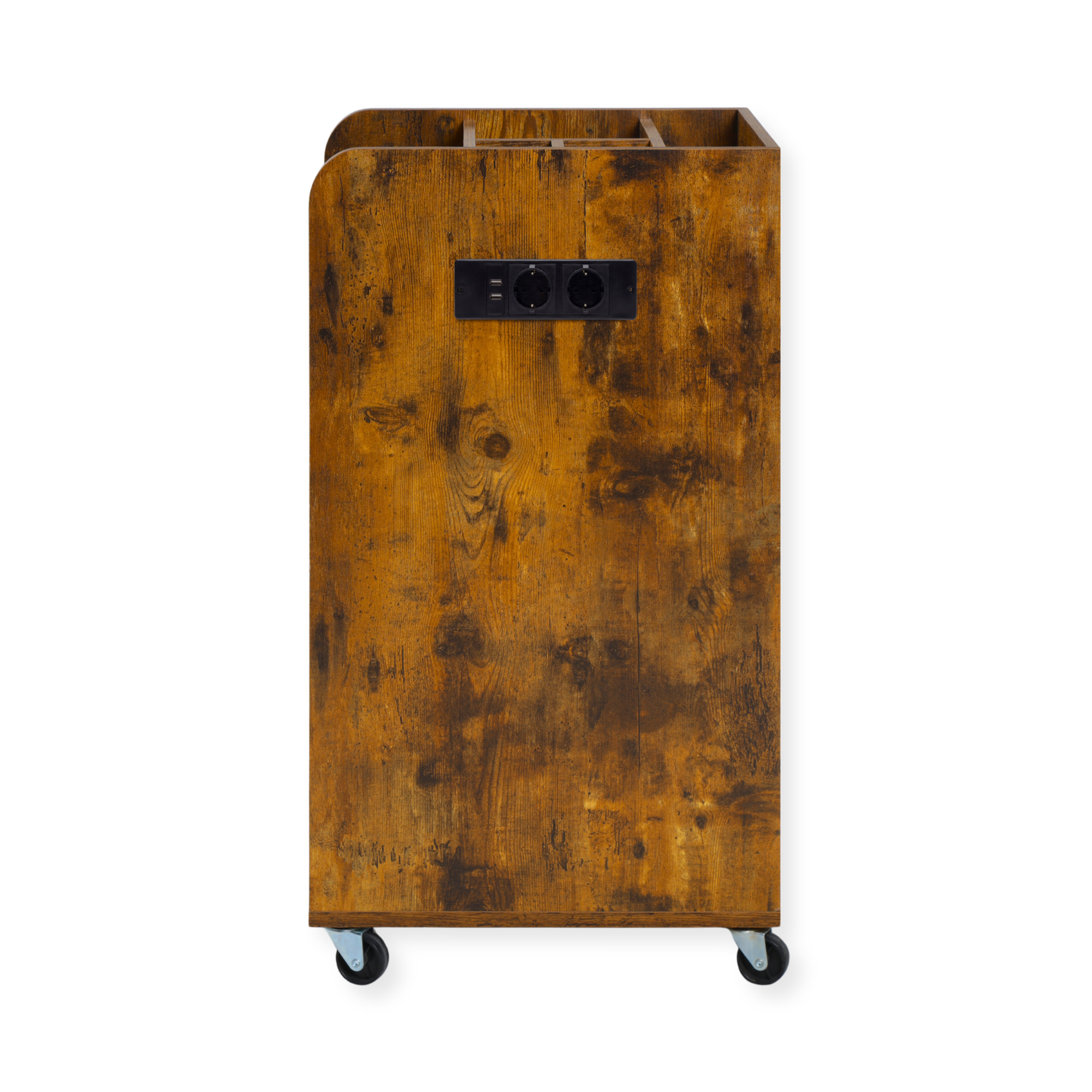 Salon Trolley with Power Outlet - London - Brown