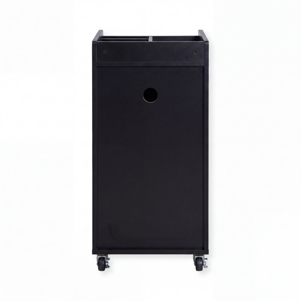 Salon Trolley with Power Outlet - London - Black