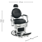 DeltaPro - Barberchair  - DBC006 - Monarch - Silver/Black