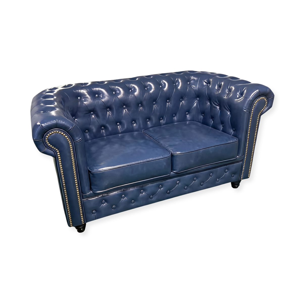 Sofa Chesterfield Compact Dark Blue