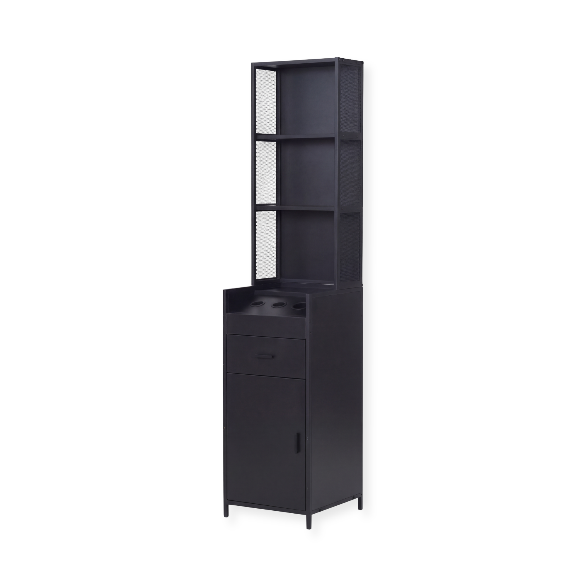 Narrow Display Cabinet  - London - Black