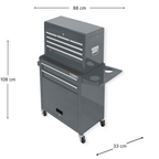 Professional Salon Storage Tool Trolley Grey