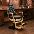 Legend Barber Chair Gold Black