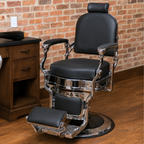 Master Barber Chair Silver Black