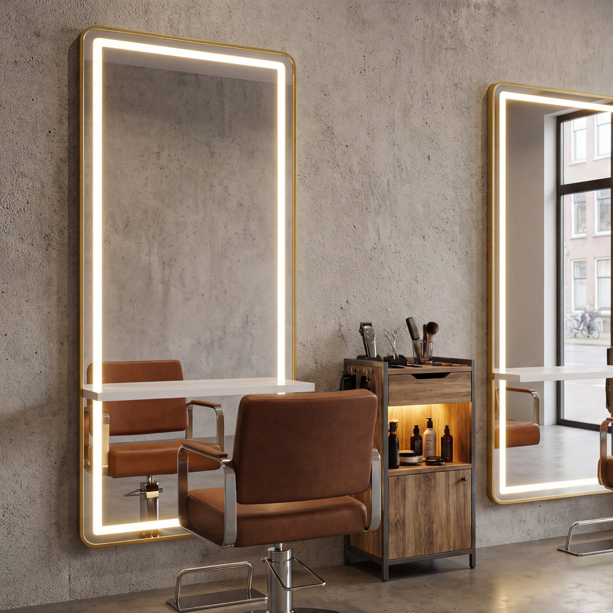 Noa Salon Mirror Monaco Gold