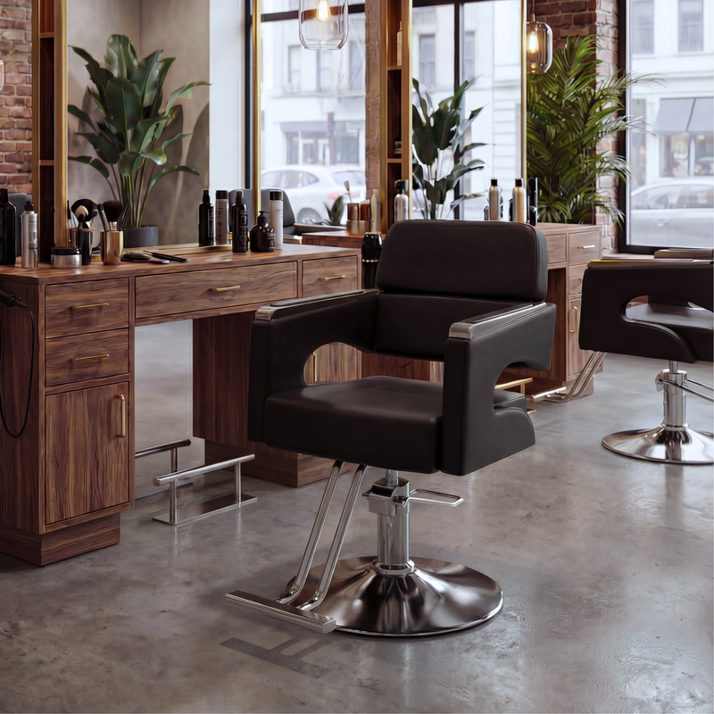 Salon Chair Majesty Black / Silver