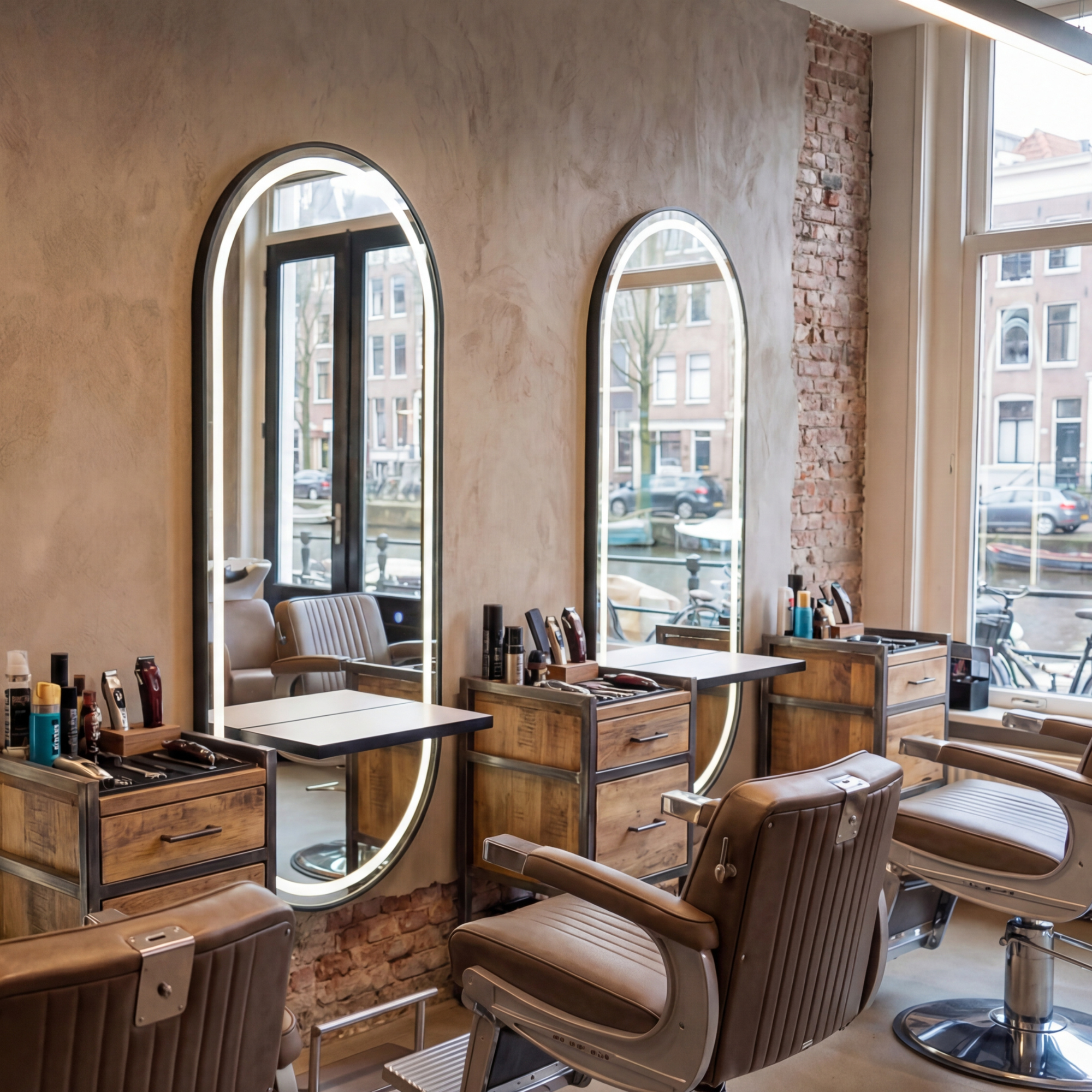 Noa Salon Mirror London Black