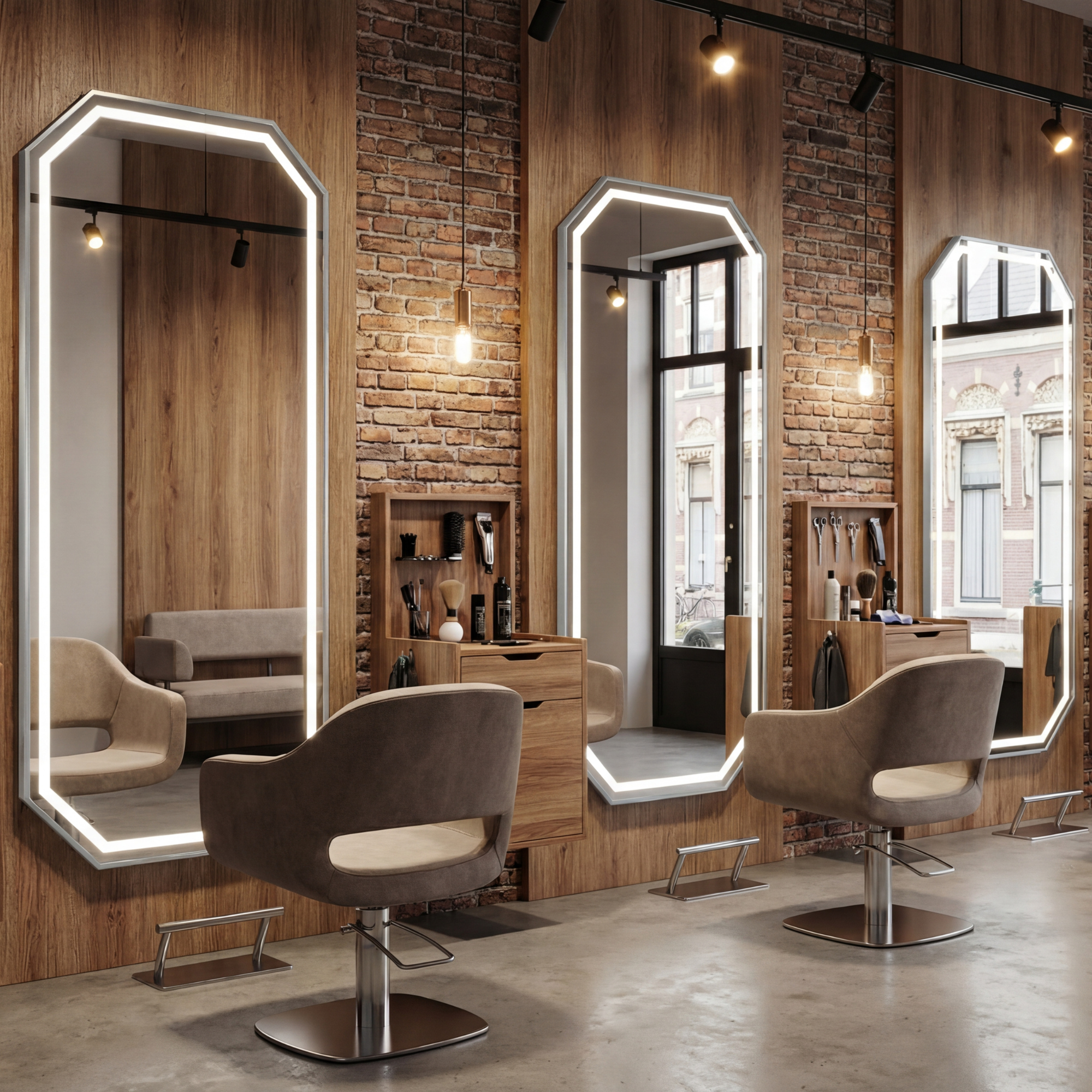 Salon Mirror Sofia - 180x80cm - Silver