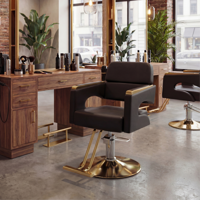 Salon Chair Majesty Black / Gold