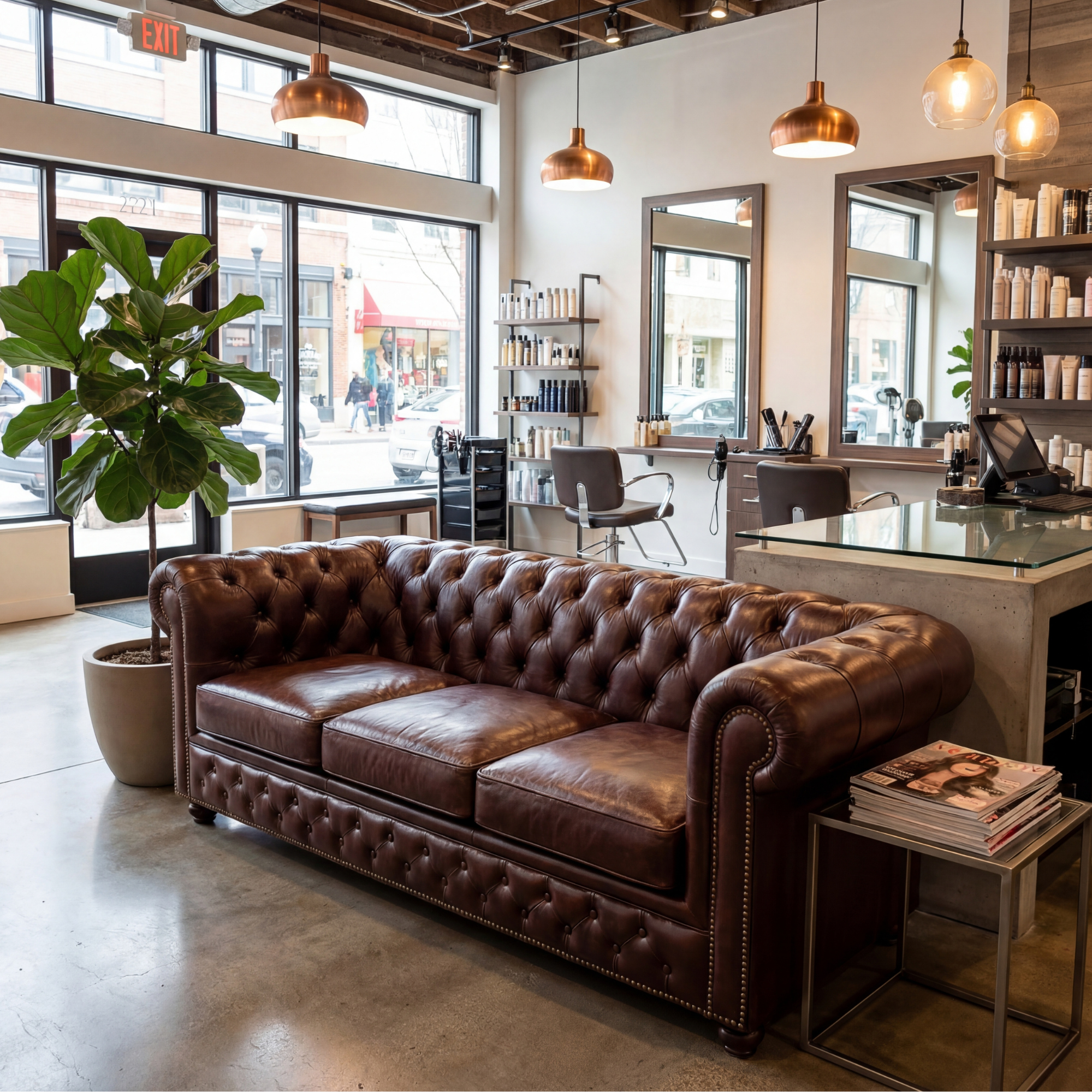 Sofa Chesterfield  Brown