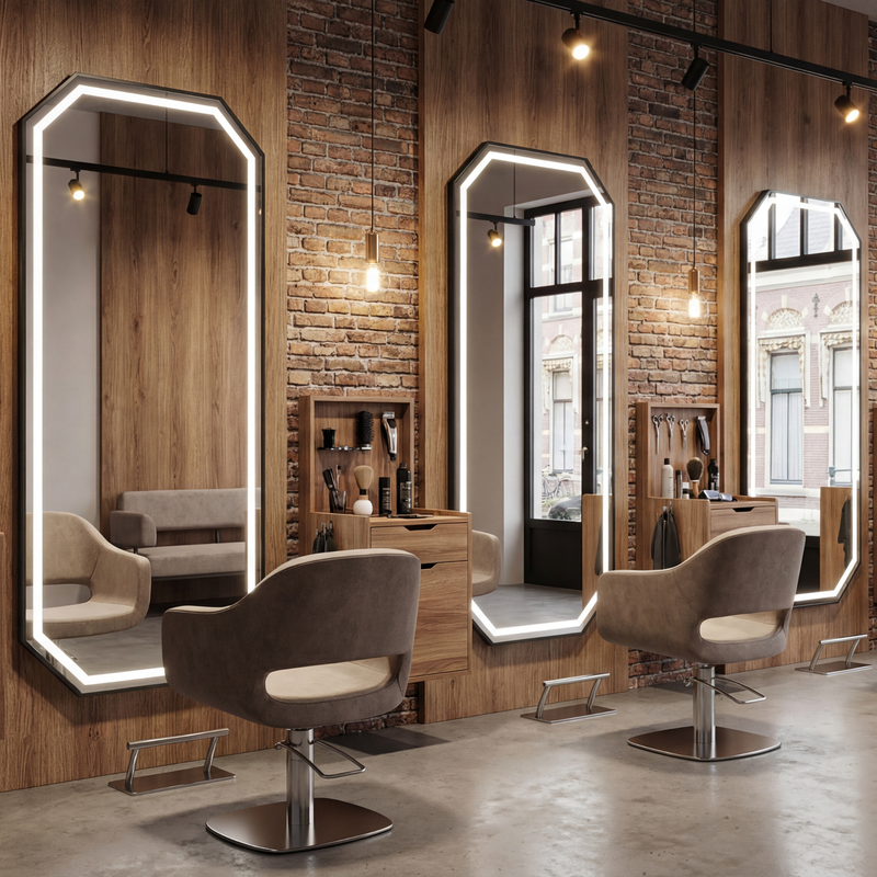 Salon Mirror Sofia - 180x80cm - Black