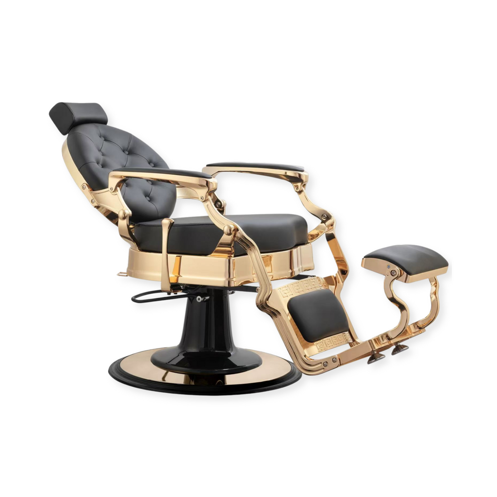 Legend Barber Chair Gold Black