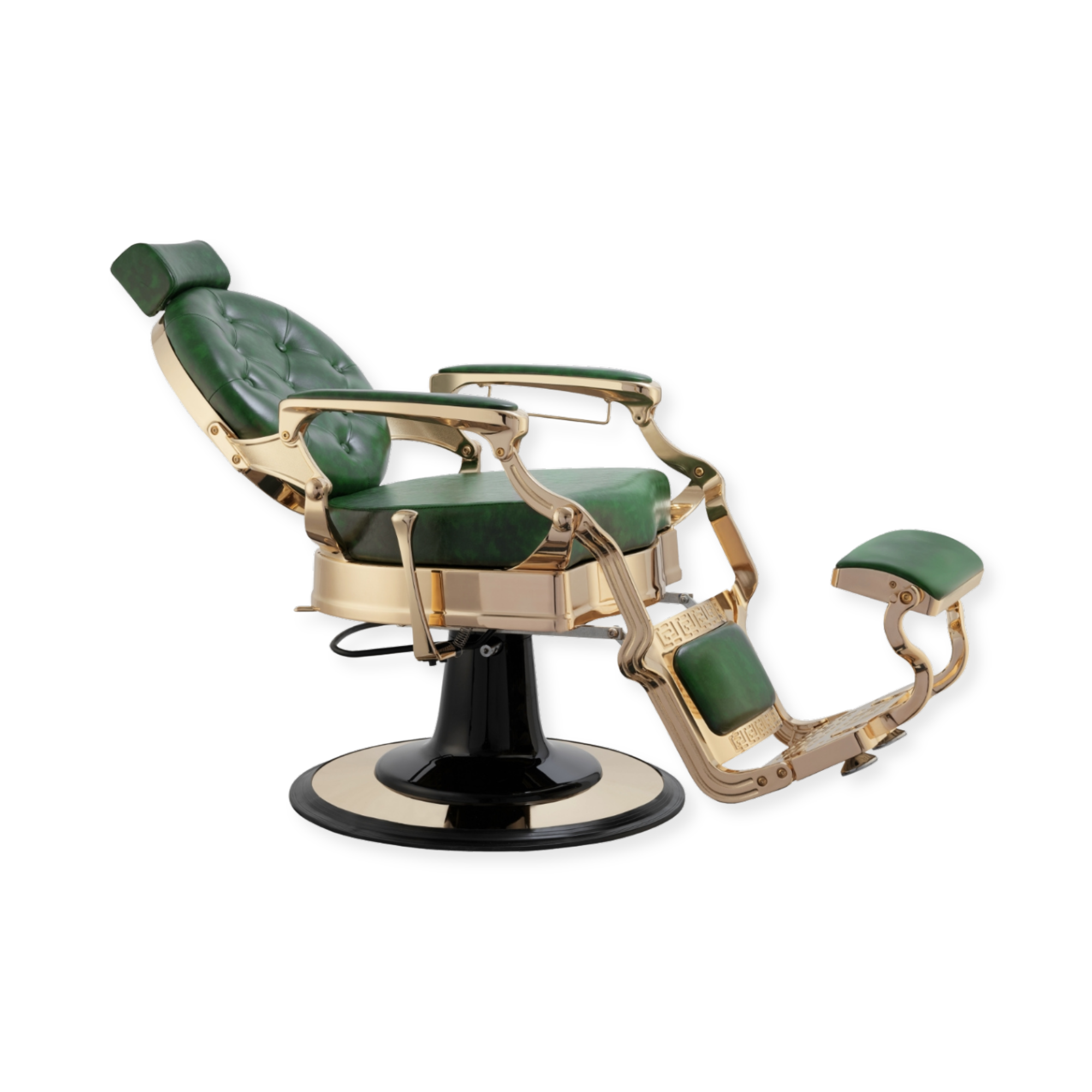Legend Barber Chair Gold Green